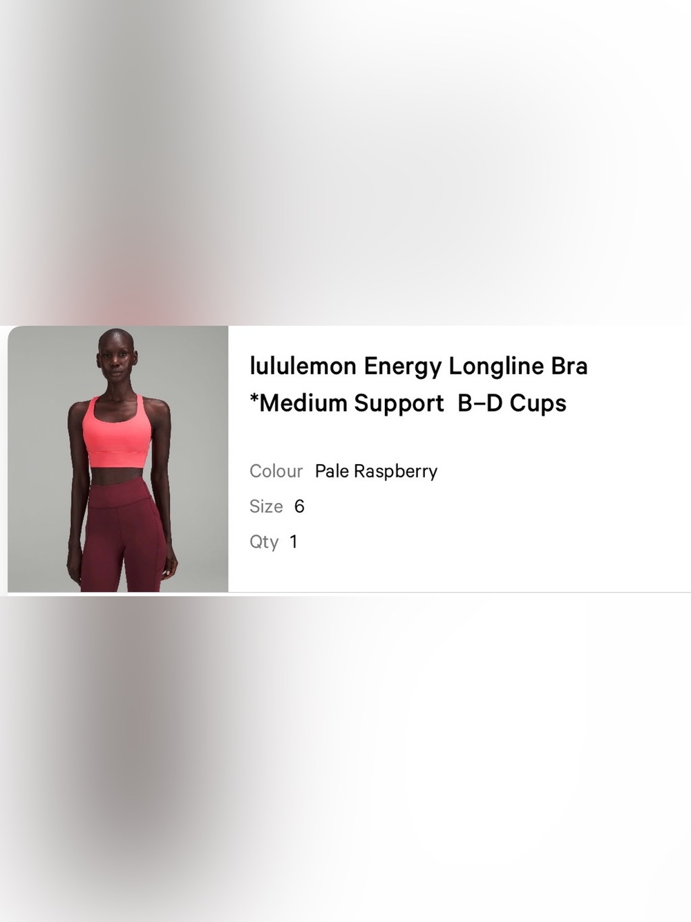 lululemon Energy Longline Bra
*Medium Support B-D Cups